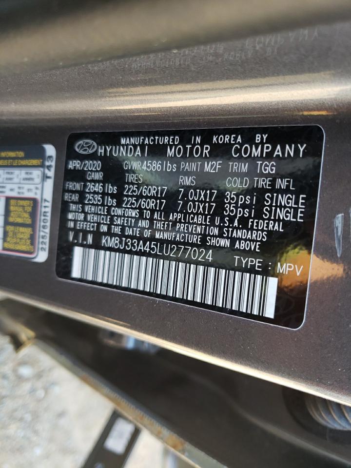 Photo 10 from auction – 2020 HYUNDAI TUCSON LIM with VIN KM8J33A45LU277024
