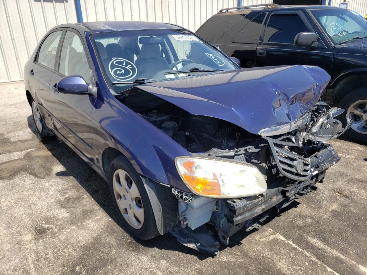 KIA SPECTRA EX 2008 with VIN KNAFE121585503784 - Photo from auction