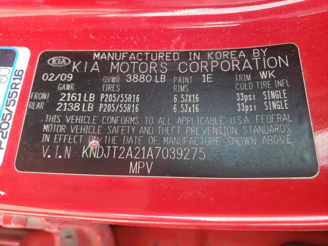 Photo 10 from auction – 2010 KIA SOUL with VIN KNDJT2A21A7039275