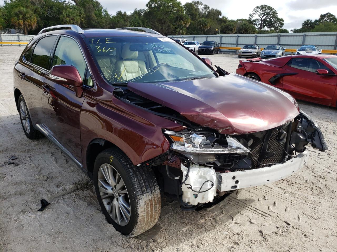 LEXUS RX 350 2013 with VIN 2T2ZK1BA2DC106745 - Photo from auction