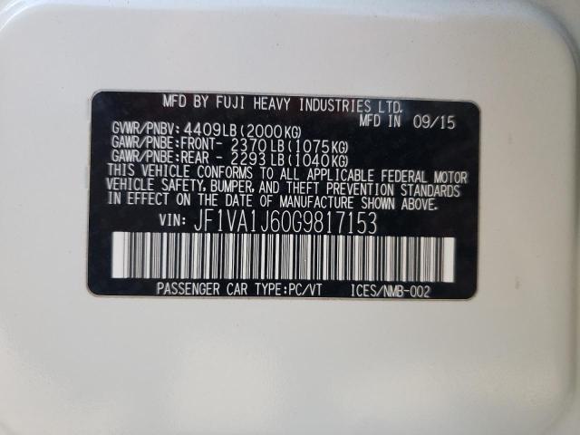 Photo 10 from auction – 2016 SUBARU WRX LIMITE with VIN JF1VA1J60G9817153