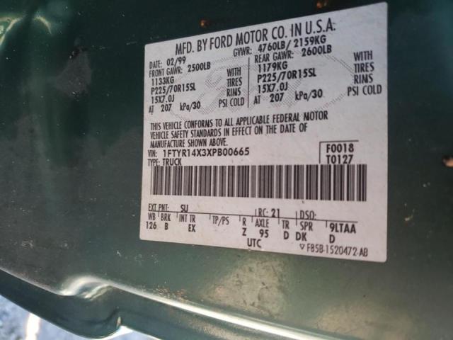 Photo 10 from auction – 1999 FORD RANGER SUP with VIN 1FTYR14X3XPB00665