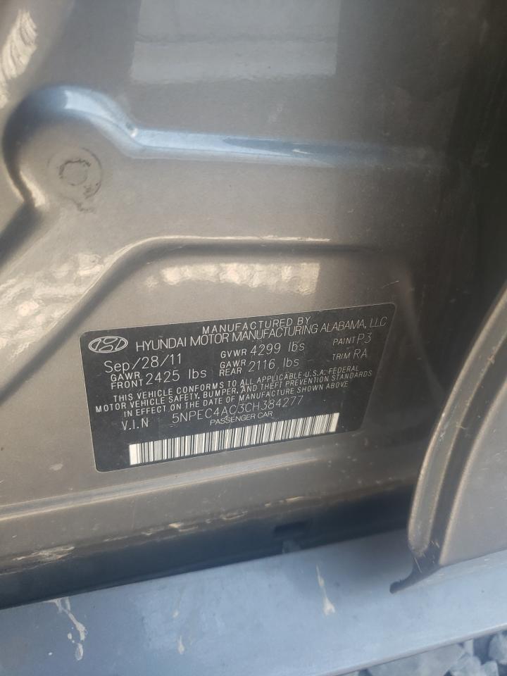 Photo 10 from auction – 2012 HYUNDAI SONATA SE with VIN 5NPEC4AC3CH384277