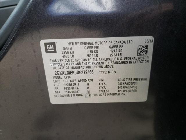 Photo 10 from auction – 2013 GMC TERRAIN SL with VIN 2GKALMEK9D6372466