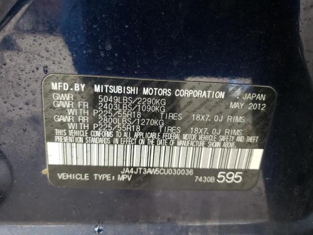 Photo 10 from auction – 2012 MITSUBISHI OUTLANDER with VIN JA4JT3AW5CU030036