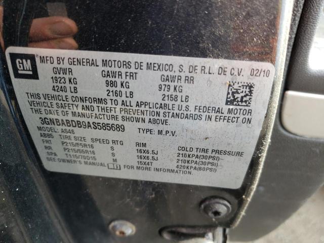 Photo 10 from auction – 2010 CHEVROLET HHR LT with VIN 3GNBABDB9AS585689