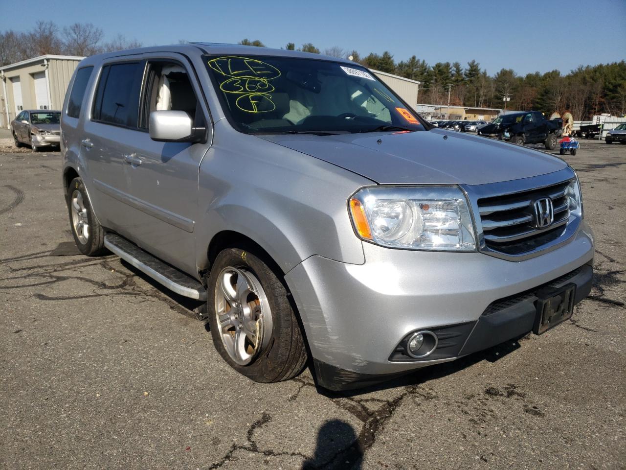 HONDA PILOT EXL 2013 with VIN 5FNYF4H50DB057735 - Photo from auction