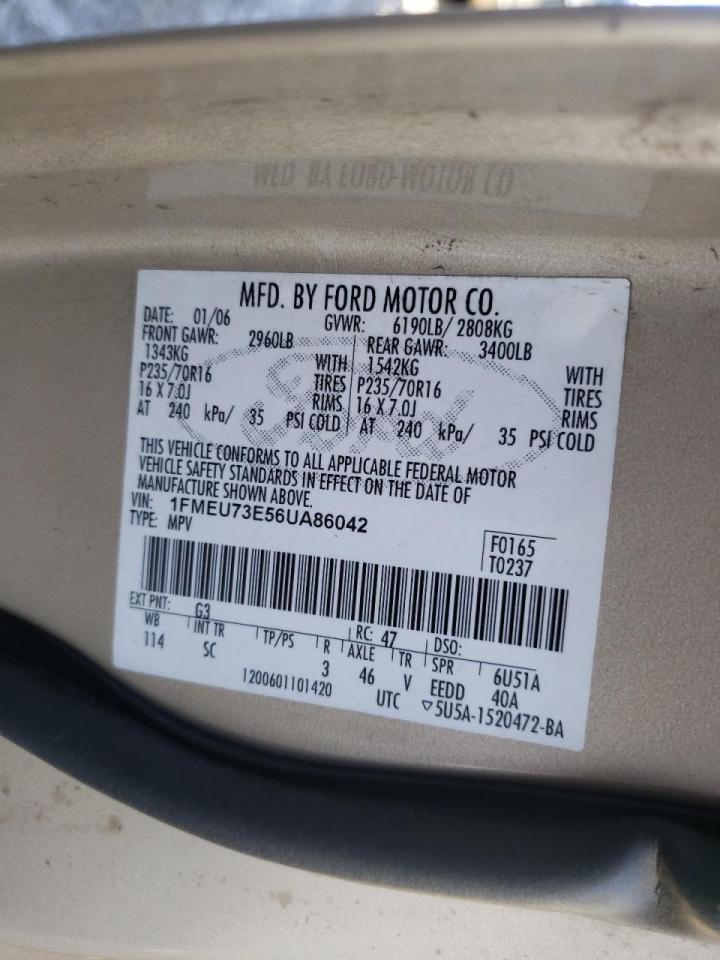 Photo 10 from auction – 2006 FORD EXPLORER X with VIN 1FMEU73E56UA86042