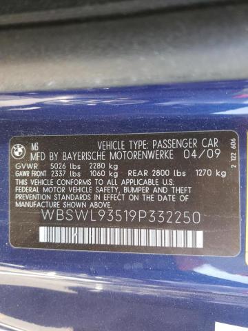 Photo 10 from auction – 2009 BMW M3 with VIN WBSWL93519P332250