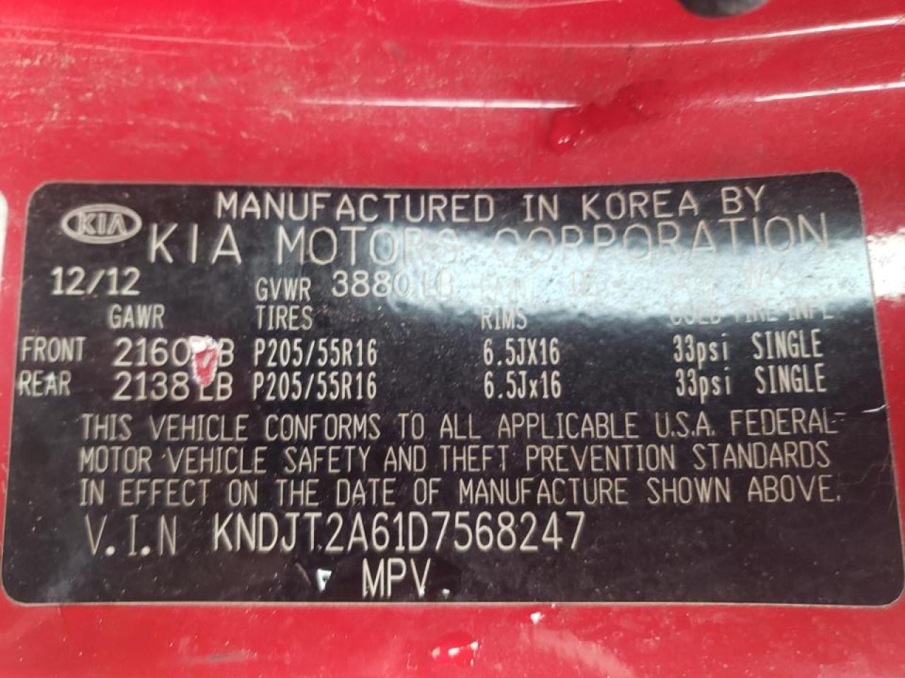 Photo 10 from auction – 2013 KIA SOUL + with VIN KNDJT2A61D7568247