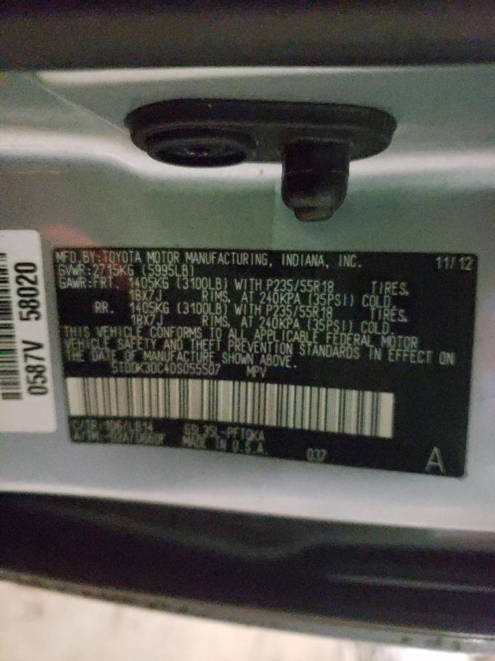 Photo 10 from auction – 2013 TOYOTA SIENNA XLE with VIN 5TDDK3DC4DS055507