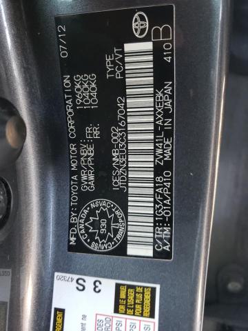 TOYOTA PRIUS V 2012 with VIN JTDZN3EU3C3167042 - Photo from auction
