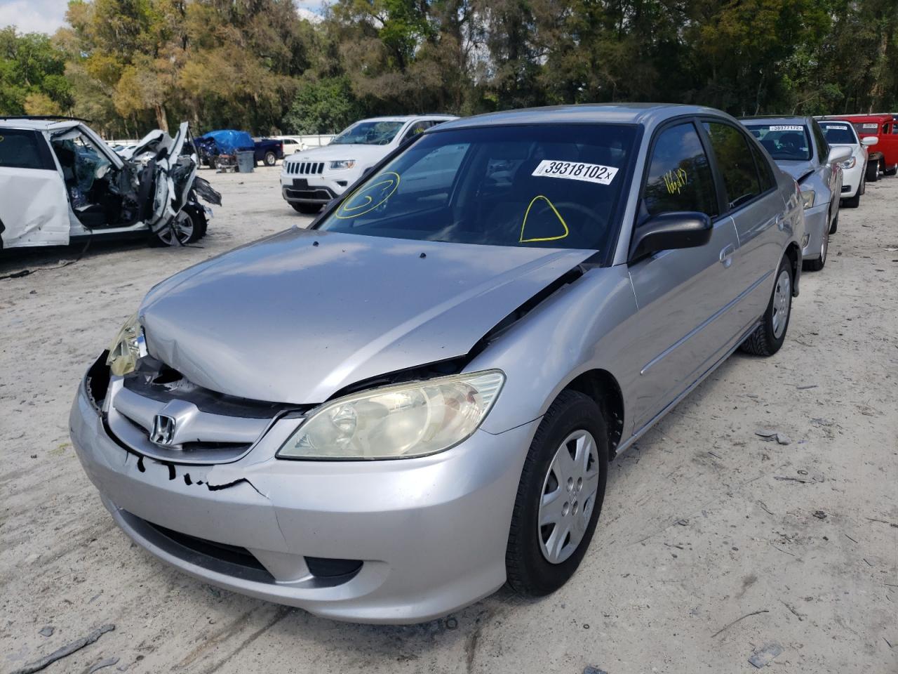 Photo 2 from auction – 2005 HONDA CIVIC DX V with VIN 2HGES16355H588313