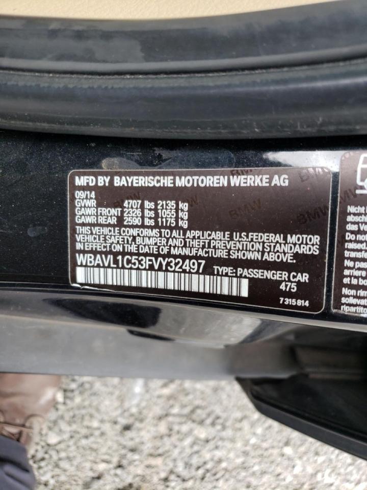 Photo 10 from auction – 2015 BMW X1 XDRIVE2 with VIN WBAVL1C53FVY32497