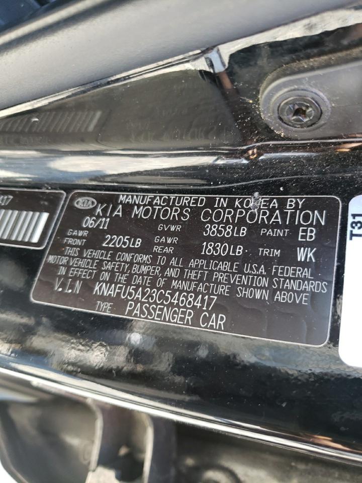 Photo 10 from auction – 2012 KIA FORTE EX with VIN KNAFU5A23C5468417