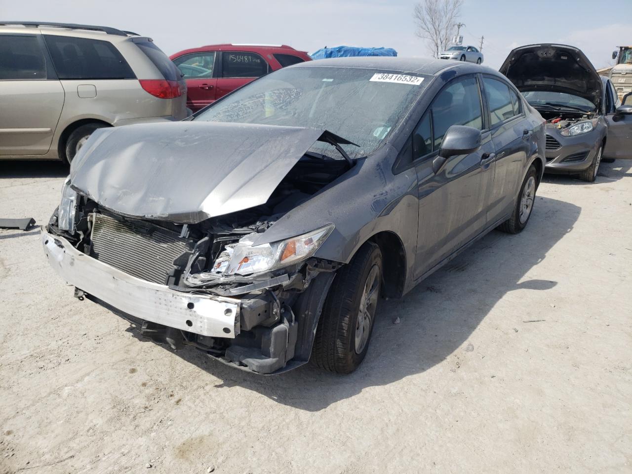 Photo 2 from auction – 2013 HONDA CIVIC LX with VIN 2HGFB2F58DH589207