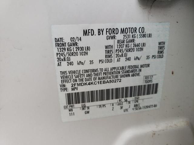 Photo 10 from auction – 2014 FORD EDGE LIMIT with VIN 2FMDK4KC1EBA50272