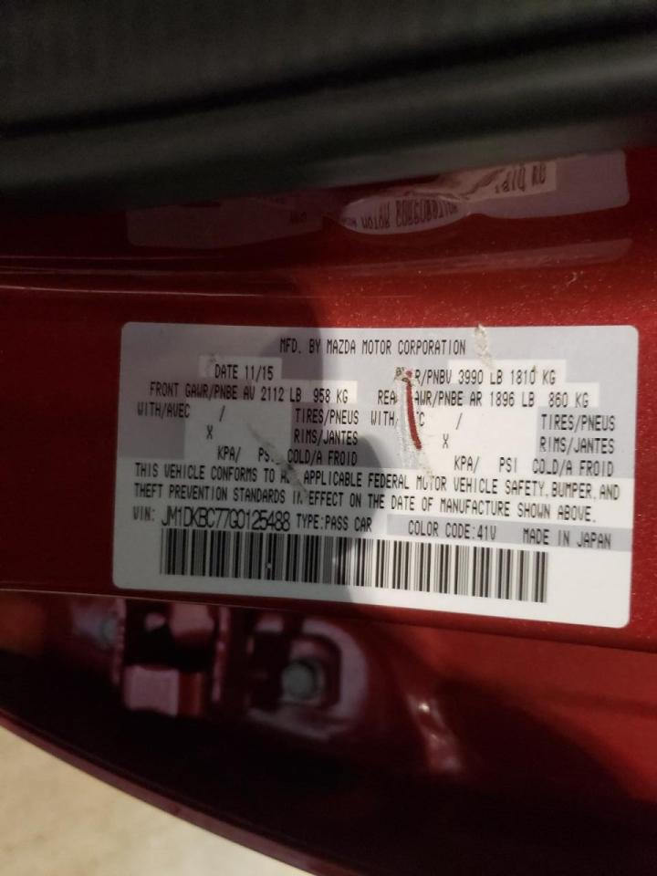 Photo 10 from auction – 2016 MAZDA CX-3 TOURI with VIN JM1DKBC77G0125488