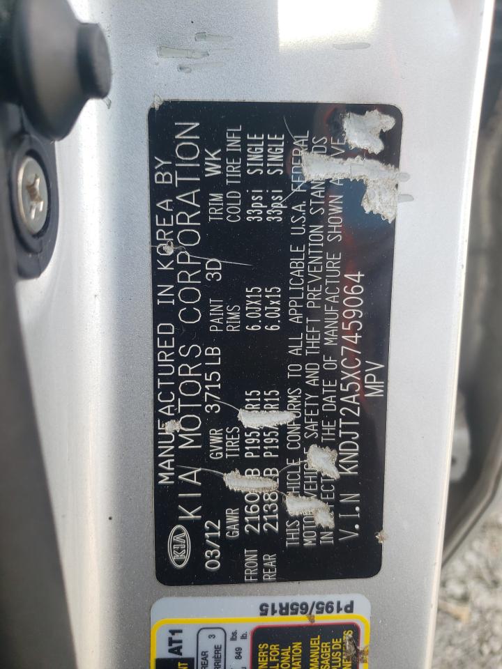 Photo 10 from auction – 2012 KIA SOUL with VIN KNDJT2A5XC7459064