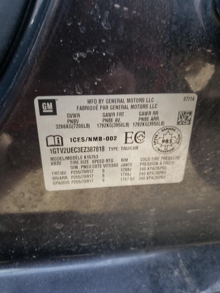 Photo 10 from auction – 2014 GMC SIERRA K15 with VIN 1GTV2UEC3EZ387818