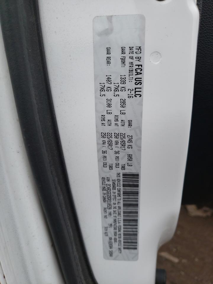 Photo 10 from auction – 2016 DODGE GRAND CARA with VIN 2C4RDGEG9GR310528