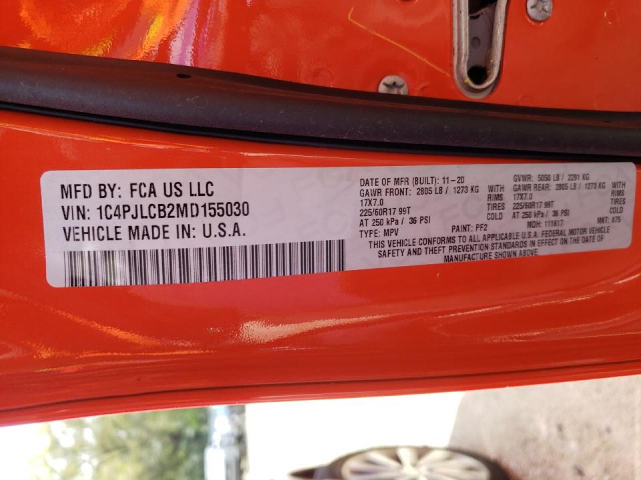 Photo 10 from auction – 2021 JEEP CHEROKEE L with VIN 1C4PJLCB2MD155030