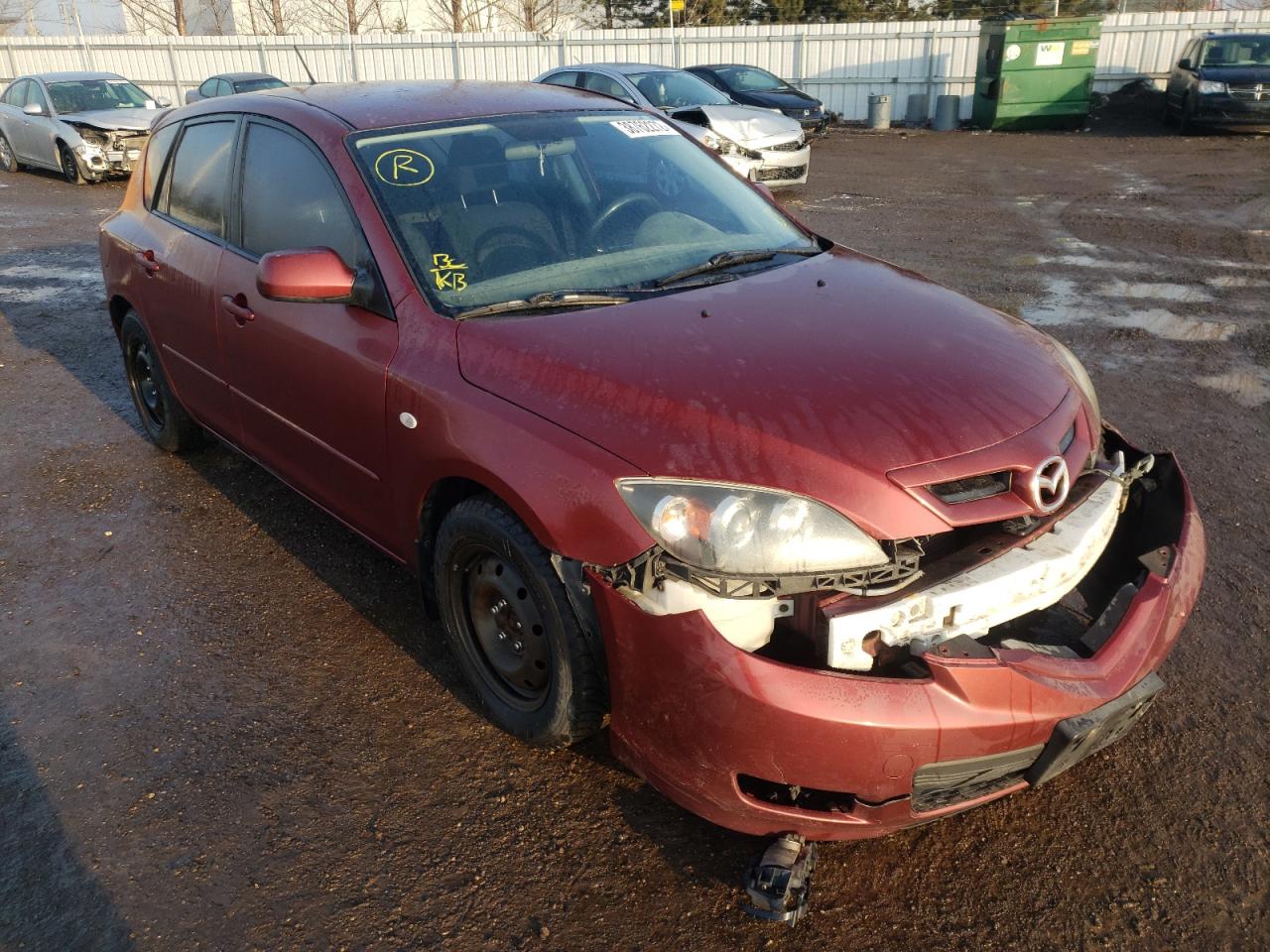 MAZDA 3 I 2008 with VIN JM1BK34F381124479 - Photo from auction