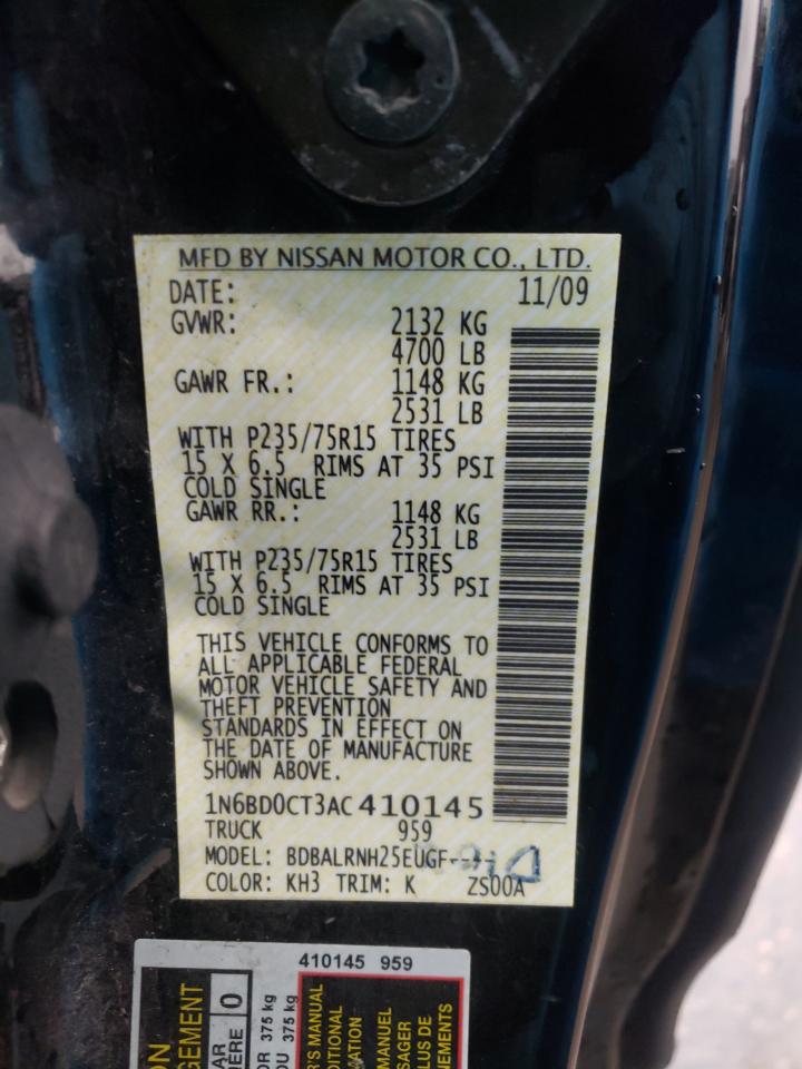 Photo 10 from auction – 2010 NISSAN FRONTIER K with VIN 1N6BD0CT3AC410145