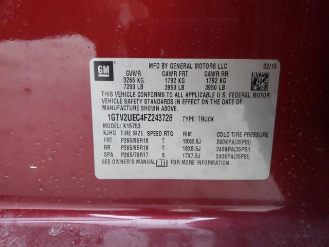 Photo 10 from auction – 2015 GMC SIERRA with VIN 1GTV2UEC4FZ243728