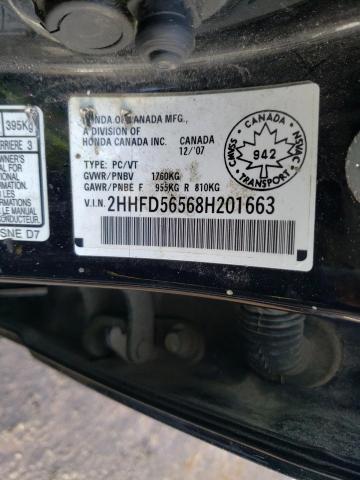 Photo 10 from auction – 2008 ACURA CSX with VIN 2HHFD56568H201663