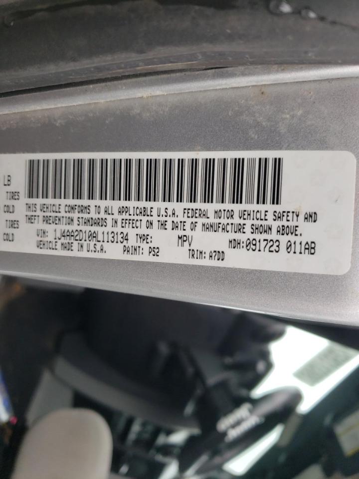 Photo 10 from auction – 2010 JEEP WRANGLER S with VIN 1J4AA2D10AL113134