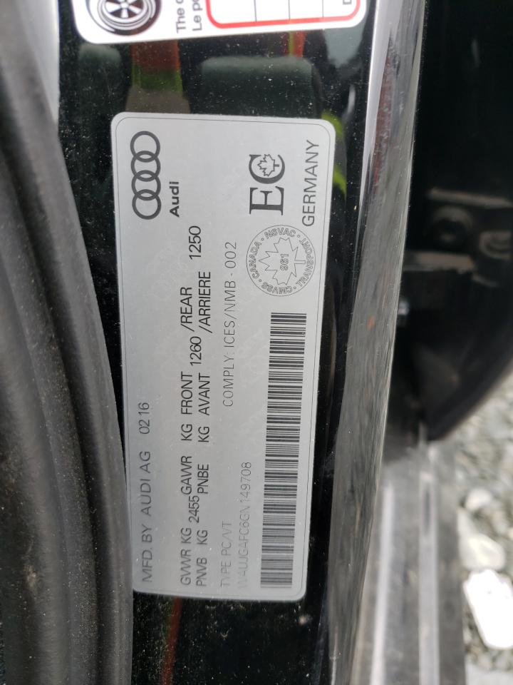 Photo 10 from auction – 2016 AUDI A6 QUATTRO with VIN WAUJGAFC6GN149708