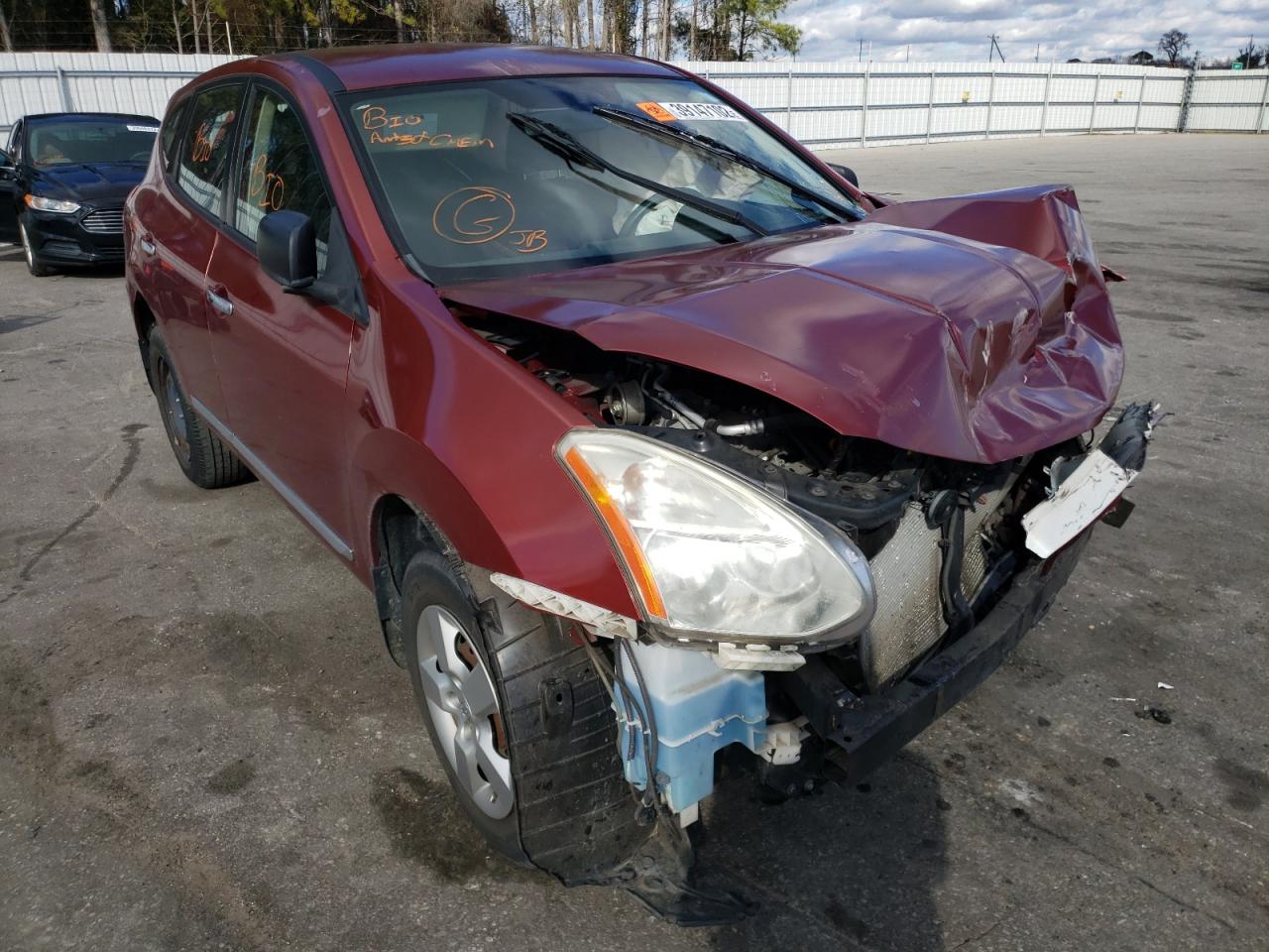 NISSAN ROGUE S/SV 2013 with VIN JN8AS5MT9DW554130 - Photo from auction
