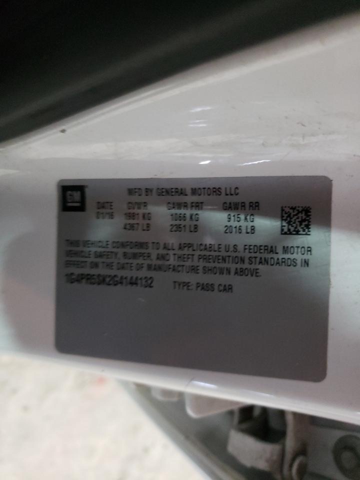 Photo 10 from auction – 2016 BUICK VERANO CON with VIN 1G4PR5SK2G4144132