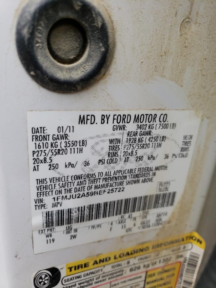 Photo 10 from auction – 2011 FORD EXPEDITION with VIN 1FMJU2A59BEF25722