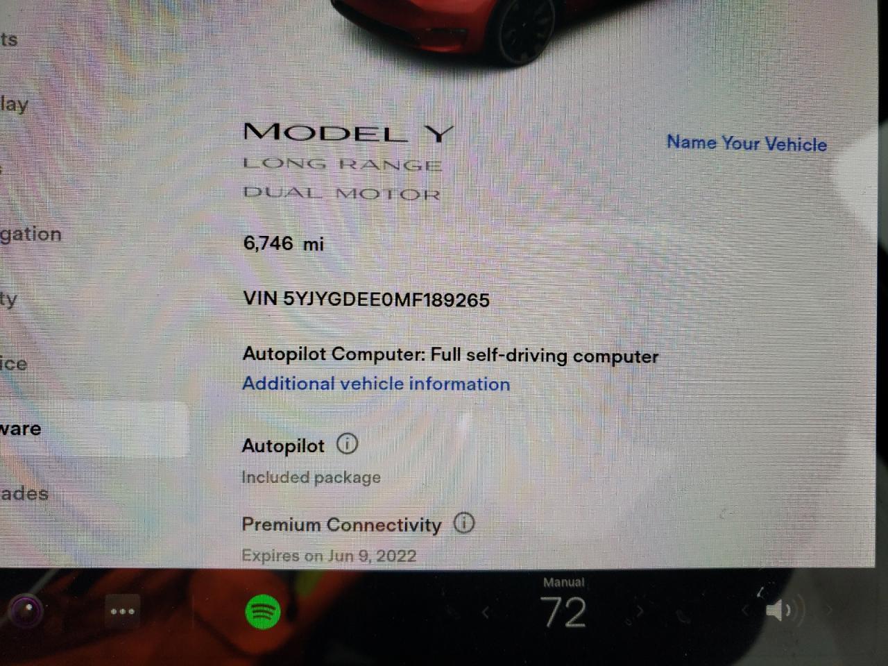 Photo 8 from auction – 2021 TESLA MODEL Y with VIN 5YJYGDEE0MF189265