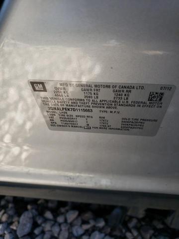 Photo 10 from auction – 2013 CHEVROLET EQUINOX LT with VIN 2GNALPEK7D1115663