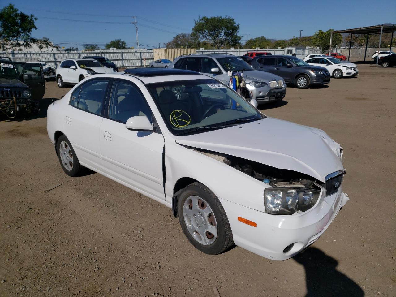HYUNDAI ELANTRA GL 2002 with VIN KMHDN45D02U457095 - Photo from auction