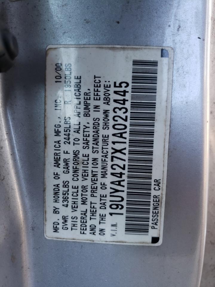 Photo 10 from auction – 2001 ACURA 3.2CL TYPE with VIN 19UYA427X1A023445