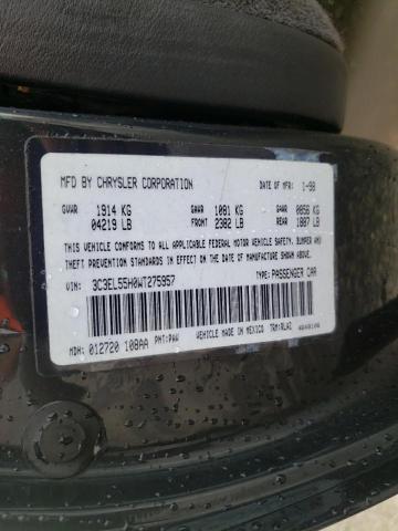 Photo 10 from auction – 1998 CHRYSLER SEBRING JX with VIN 3C3EL55H0WT275957