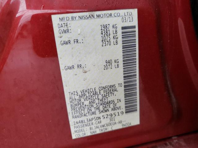 Photo 10 from auction – 2013 NISSAN ALTIMA 3.5 with VIN 1N4BL3AP5DN529519