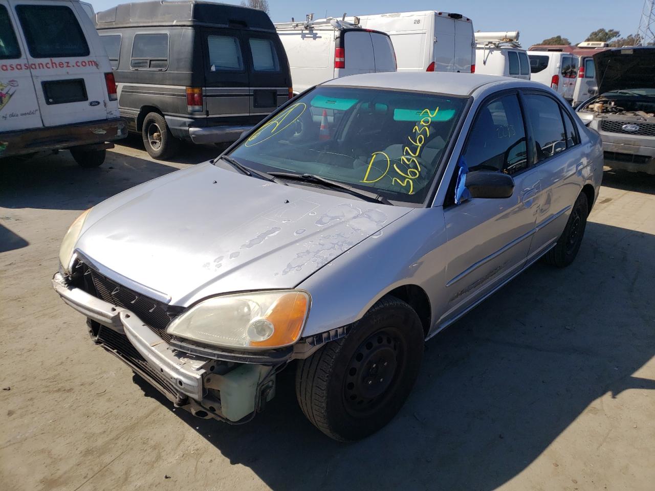 Photo 2 from auction – 2003 HONDA CIVIC LX with VIN 2HGES16573H513577
