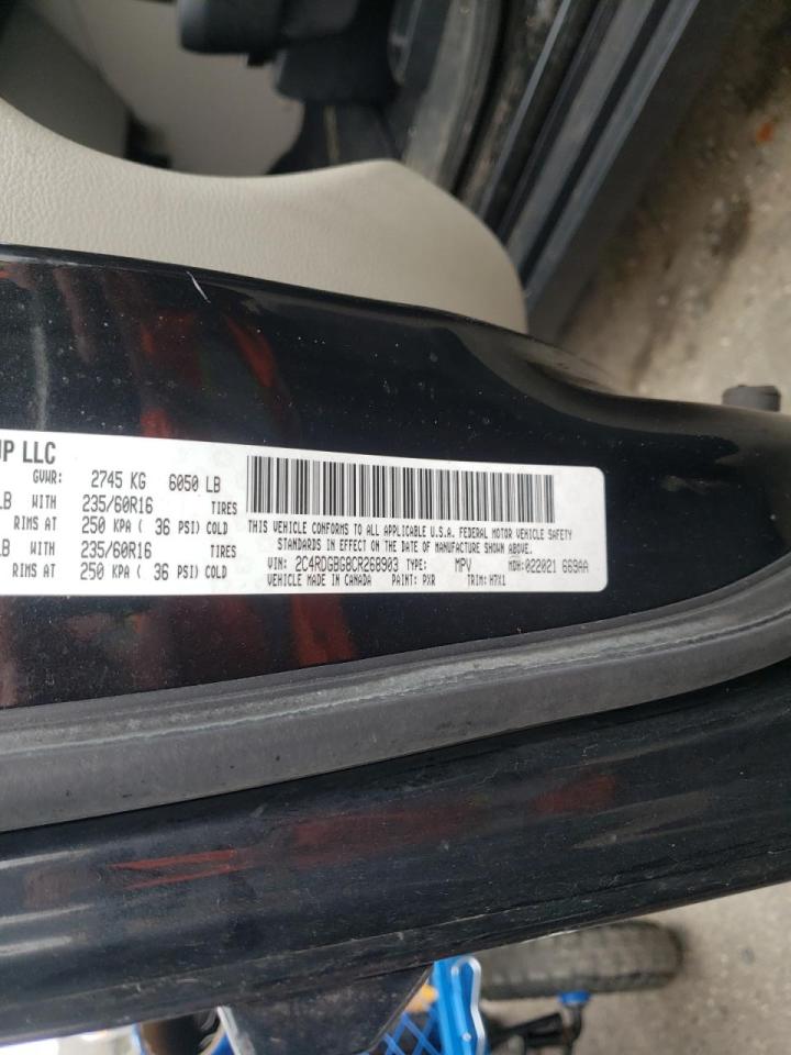 Photo 10 from auction – 2012 DODGE GRAND CARA with VIN 2C4RDGBG8CR268903