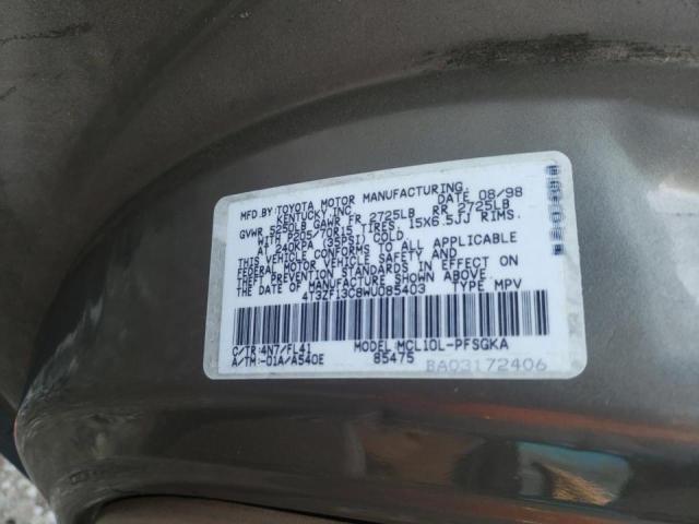 Photo 10 from auction – 1998 TOYOTA SIENNA LE with VIN 4T3ZF13C8WU085403