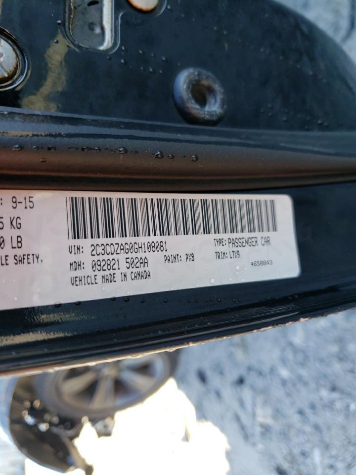 Photo 10 from auction – 2016 DODGE CHALLENGER with VIN 2C3CDZAG0GH108081