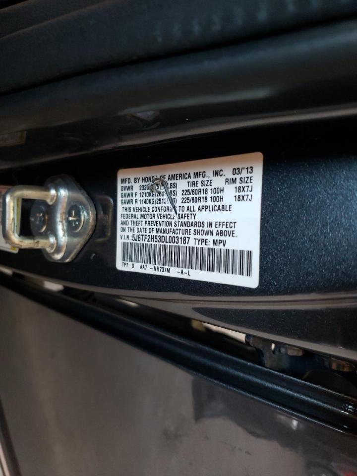Photo 10 from auction – 2013 HONDA CROSSTOUR with VIN 5J6TF2H53DL003187
