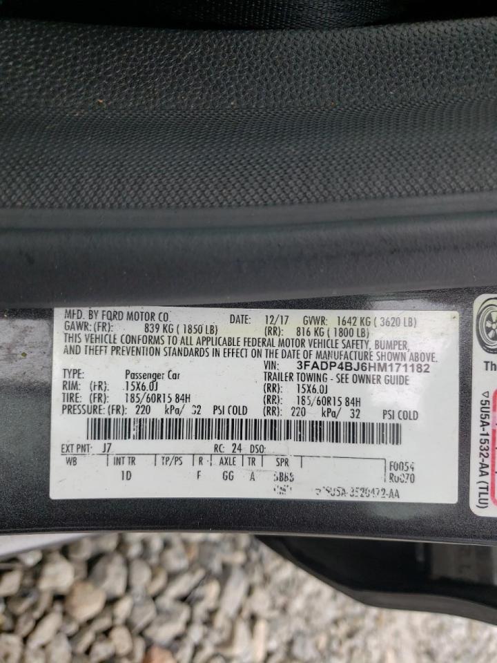 Photo 10 from auction – 2017 FORD FIESTA SE with VIN 3FADP4BJ6HM171182