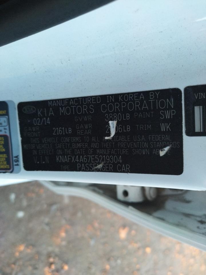 Photo 10 from auction – 2014 KIA FORTE LX with VIN KNAFX4A67E5219304