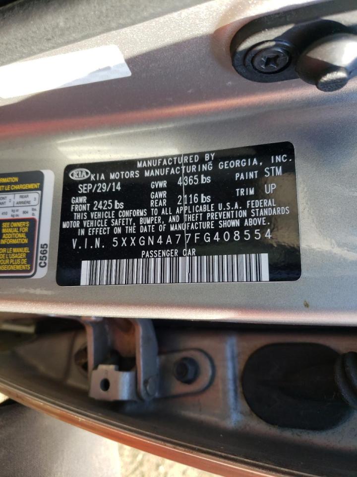 Photo 10 from auction – 2015 KIA OPTIMA EX with VIN 5XXGN4A77FG408554
