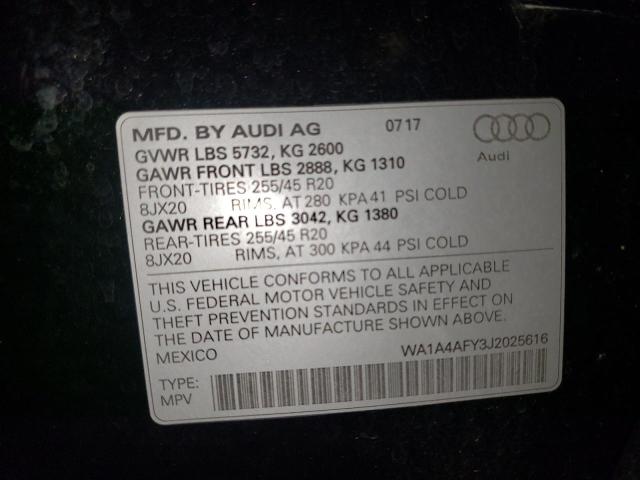 Photo 10 from auction – 2018 AUDI SQ5 PREMIU with VIN WA1A4AFY3J2025616